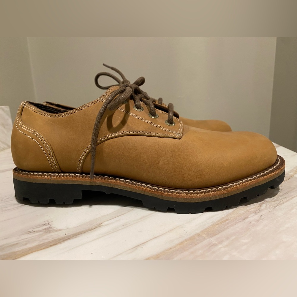 LL Bean Mens 7 Medium East Point Dress Oxfords 282578 Brown Suede Leather NWT - Picture 4 of 11